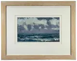 Gwithian late afternoon by Robert Jones, oil on card, sold Jan 2023