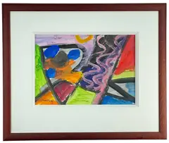 Untitled by T. C. Murphy, acrylic on card, sold Jan 2023