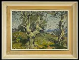 Untitled by Gyrth Russell, oil on board, sold Jan 2023