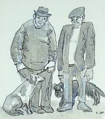 Untitled by Karel Lek, watercolour and ink, sold Jan 2023
