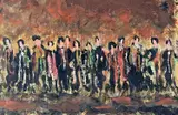 Untitled by Jack Jones, gouache, sold Jan 2023