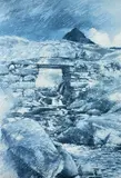 Cnicht arfont troed dros yr afon dylif by Keith Bowen limited edition, 1988, print, offered Jan 2023