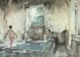 Lavoir La Bastide by William Russell Flint, print, offered Jan 2023