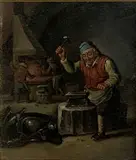 Dutch School - a cobbler at work by Unsigned oil on board, oil on board, offered Nov 2022