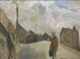 SignedDimensions: by George Chapman oil on board, oil on board, sold Nov 2022