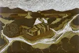 Tyddyn Caled by Berwyn Jones artist's proof, linocut, sold Nov 2022