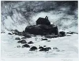 Print - St Cwyfan Church by Kyffin Williams Ra limited edition, print, sold Nov 2022
