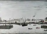 1972 offset lithograph printed in colours on wove - 'The by L. S. Lowry, lithograph, sold Nov 2022