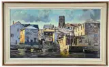 RMSA, FRSA (1916-2009) oil on board - Waterfront, Salcome, signed, titled on by Donald Greig Arr, oil on board, sold Oct 2022