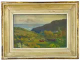 Untitled by Alfred Joseph Warne-Brown Rso, oil on board, sold Oct 2022