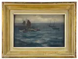 Untitled by Alfred Joseph Warne-Browne Rso, oil on board, sold Oct 2022