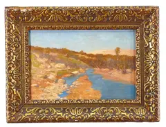 Untitled by Tom Robertson, oil on board, sold Oct 2022