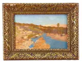 Untitled by Tom Robertson, oil on board, sold Oct 2022
