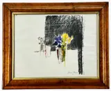 mixed media - 'Composition I', flowers in a vase, entitled verso on Royal Academy by Silviana Fresco, mixed media, offered Oct 2022