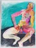 Untitled by Rosemary Beaton, mixed media, sold Oct 2022