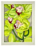 Green Orchids by Jo Beer, acrylic on canvas, sold Oct 2022