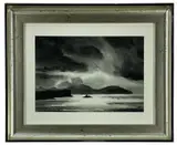 Storm yn Crynhoi by Alun Davies, watercolour, sold Oct 2022
