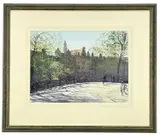 Entitled verso on a by Michael Felmingham, watercolour, offered Oct 2022