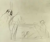 Untitled by Jean-Louis Forain, pencil, sold Oct 2022