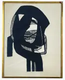 AP1 woodcut - Abstract Head by Cecil Edwin Frans Skotnes, woodcut, sold Oct 2022