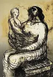 CH (British, 1898-1986) colour lithograph on wove - entitled verso on Goldmark by Henry Moore Om, lithograph, offered Oct 2022