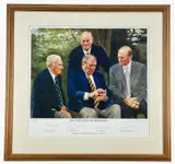 Coloured print - cricket interest by John Blakey limited edition, print, offered Oct 2022