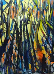 Open by Chris Moon, oil and acrylic on canvas, offered Aug 2022