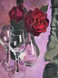 Unsigned by Bryn Richards, oil on board, offered Aug 2022