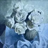 Untitled by Bryn Richards, oil on canvas, offered Aug 2022