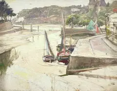 Untitled by Frank Lewis Emanuel, oil on board, offered Aug 2022