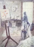 Untitled by Diana Marsden, oil on board, sold Aug 2022