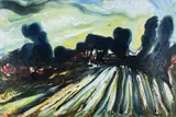 Untitled by John Alvaro Caldas, oil on paper, sold Aug 2022