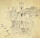 Little Kingdom by John Stainton Ward, ink on paper, offered Aug 2022