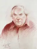 Red by Adrian George, 2005, pencil, offered Aug 2022
