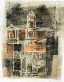 Townscape II by Peter Reddick, 1959, print, sold Aug 2022