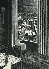 Night by Claughton Pellew-Harvey, 1930, engraving, sold Aug 2022