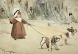 Untitled by Cecil Aldin, watercolour, sold Aug 2022