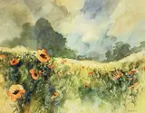 Untitled by Chris Griffin, 1985, watercolour, offered Aug 2022