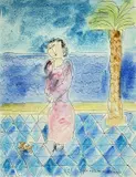 By The Sea by Dora Holzhandler, 2004, watercolour, sold Aug 2022