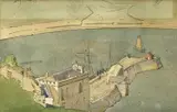 Tenby Harbour by Dugald Sutherland MacColl, watercolour, sold Aug 2022