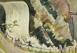 Untitled by Mabel Dudley Short, ink and watercolour, offered Aug 2022