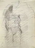 Untitled by Victor Newsome, 1973, pencil and ink, sold Aug 2022