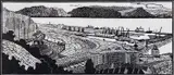 Swansea by Roy Willingham, linocut, sold Aug 2022