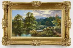 Untitled by Edgar Longstaffe, 1888, oil on canvas, sold Jul 2022
