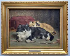 Untitled by Charles van den Eycken, 1917, oil on board, sold Jul 2022