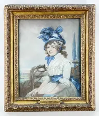 Titled on frame plaque by John Raphael Smith, pastel, sold Jul 2022