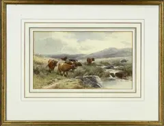 Untitled by Thomas Rowden, 1895, watercolour, sold Jul 2022
