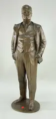bronze - Robert Boothby MP, standing portrait by Zsigmond Kisfaludi Strobl, 1932, bronze, sold Jul 2022