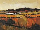 Print - landscape at Mynydd Bodafon by Wilf Roberts limited edition, print, offered Jul 2022