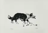 Untitled by Kyffin Williams Ra limited edition, linocut, sold Jul 2022